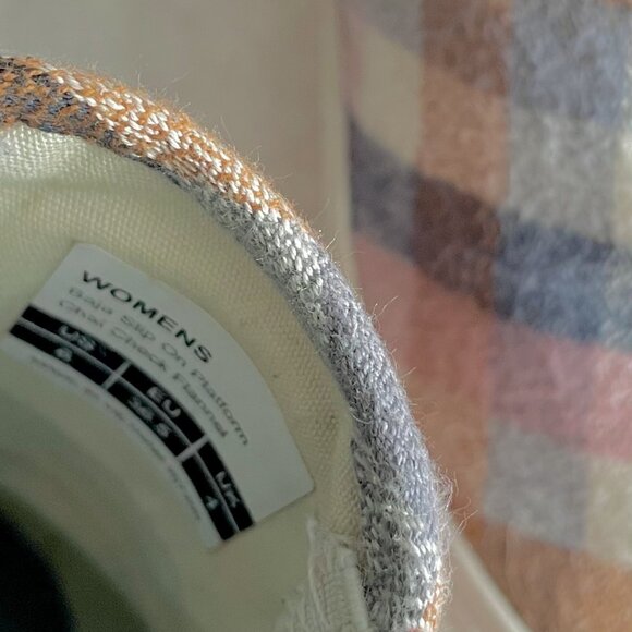 SeaVees Baja Slip On Platform Sneakers Size 6 Chai Check Flannel Plaid - Picture 6 of 16